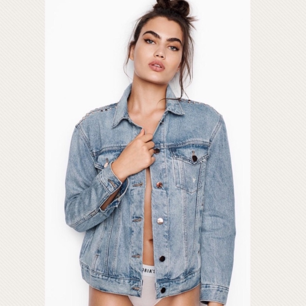Victoria's Secret Very Sexy Embellished Denim Jacket Size S